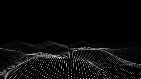 Abstract and technical point white wave background loop. Dot pattern with halfto Stock Footage 327176828