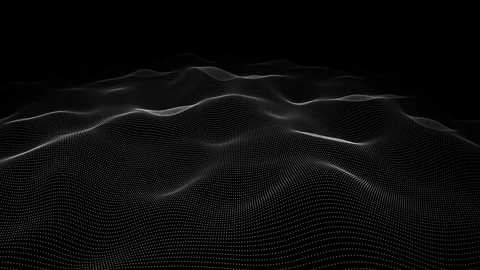 Abstract and technical point white wave background loop. Dot pattern with halfto Stock Footage 327176884