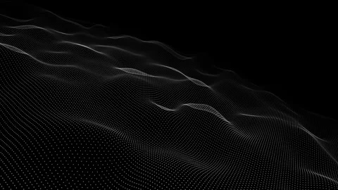 Abstract and technical point white wave background loop. Dot pattern with halfto Stock Footage 327176913