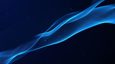 Abstract and technology blue dot-wave background. Dot pattern with halftone.. Stock Footage 296477657