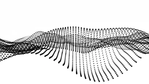 Abstract and technology dots wave background. digital dot wave animation. Stock Footage 290014987