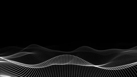 Abstract and technology dots white wave background loop . Dot pattern with .. Video stock 285521563