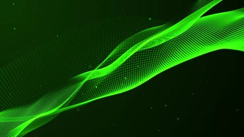 Abstract and technology green dot-wave background. Dot pattern with halfton.. Video stock 296473958