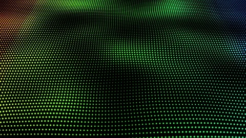 Abstract and technology multicolor dots wave background. Dot pattern with h.. Stock Footage 291936900