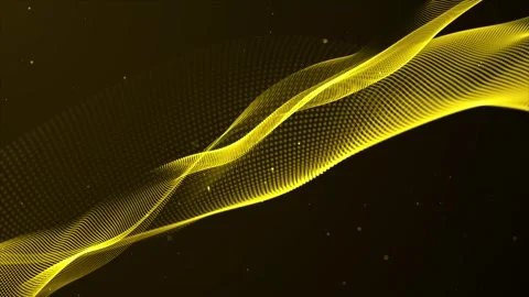 Abstract and technology yellow dot-wave background. Dot pattern with halfto.. Stock Footage 296473944