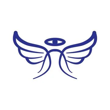 Abstract Angel Wings With Eye Stock Illustration