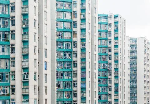 Abstract angle of Hong Kong housing, Asia Stock Photos