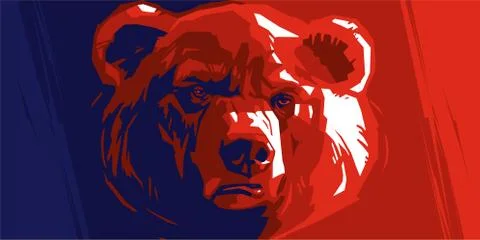 Abstract angry bear Stock Illustration