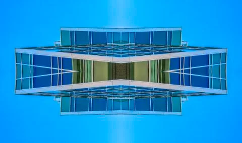 Abstract angular building in Provo Utah grid Stock Photos