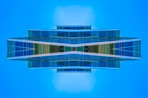 Abstract angular building in Provo Utah rectangle Stock Photos