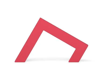 Abstract angular red geometric arch irregular presentation stand with shado.. 스톡 일러스트