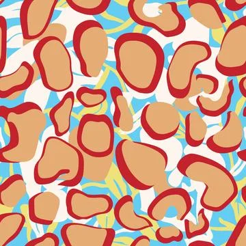 Abstract Animal Leopard seamless pattern design Stock Illustration