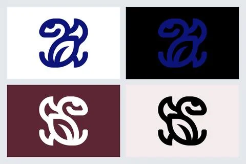 Abstract Animal Logo Icon Set Stock Illustration