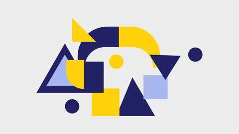 Abstract animal shape formed by geometric elements with abstract art, moder.. イラスト素材