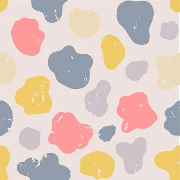 Abstract animalistic pattern. Seamless pattern of spots with a grunge texture Stock Illustration