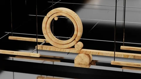 Abstract animated 3D composition. Looping animated background. moving back and f Stock Footage 254350166