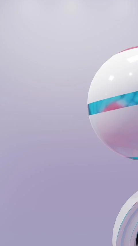 Abstract animated 3D composition. spheres one on one roll back and forth. 3D ren Stock-Footage 313346936