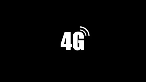 Abstract animated 4G network icon on background Stock Footage 263695787
