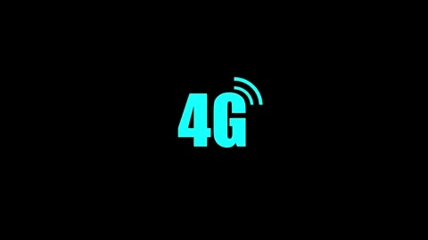 Abstract animated 4G network icon on background Stock Footage 263695792