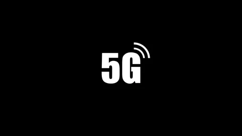 Abstract animated 5G network icon on background Stock Footage 263695780