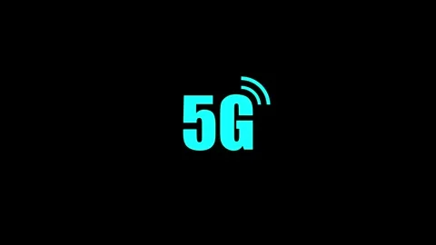 Abstract animated 5G network icon on background Stock Footage 263695783