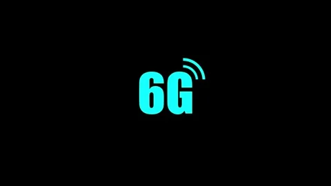 Abstract animated 6G network icon on background Stock Footage 263695784