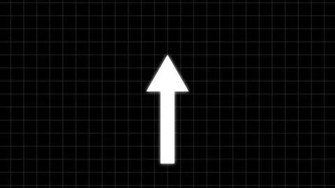 Abstract Animated up arrow pointing icon. Animated arrow pointing up. 스톡 동영상 336249993