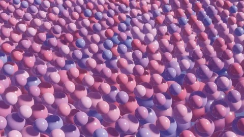 Abstract animated background with 3d render multicolor elements. Seamless loop Stock Footage 168824482