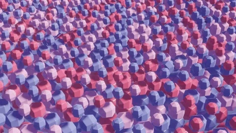 Abstract animated background with 3d render multicolor elements. Seamless loop Stock Footage 169509862