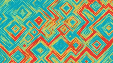 Abstract animated background of abstract flowing orange-blue squares Video stock 171589566