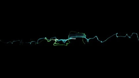 Abstract animated background with audio waveform. Stock Footage 95124849