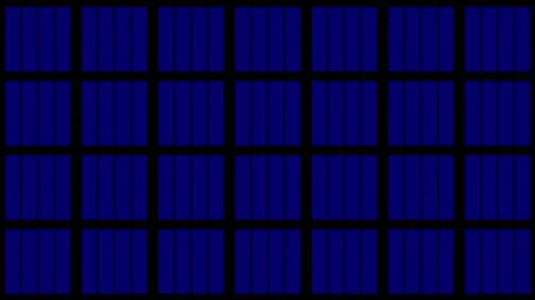 Abstract animated background in blue grid pattern - brightening from back Video stock 151625611
