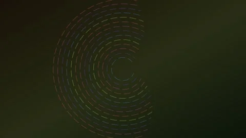 Abstract animated background with colorful dashed concentric circles subtly.. Stock Footage 340495621