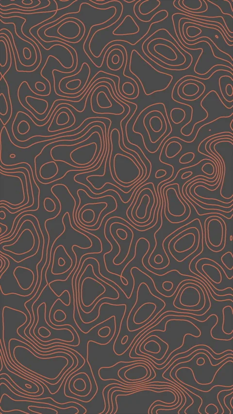 Abstract Animated Background Dark Gray and Light Orange Organic Line Pattern Stock Footage 302235622