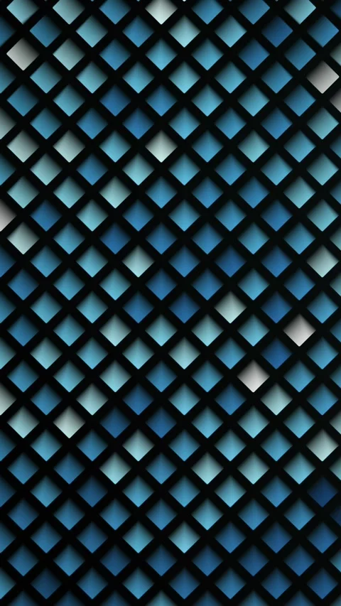 Abstract animated background of diamonds in blue, green and beige. Three Stock Footage 315409069