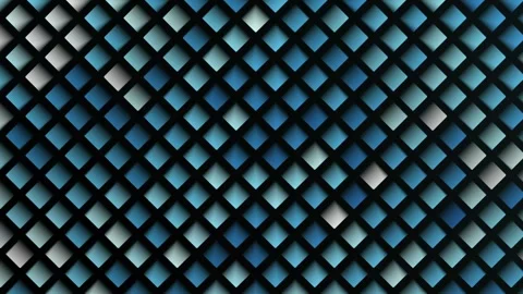 Abstract animated background of diamonds in blue, green and beige colors Stock Footage 318172763