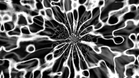 Abstract animated background featuring rotating curved lines Stock Footage 319558083