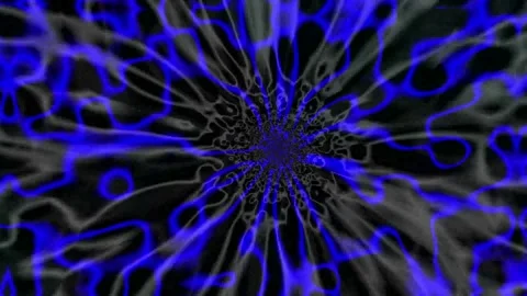 Abstract animated background featuring rotating curved lines Stock Footage 319905651