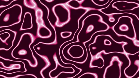An abstract animated background with flowing pink and purple fluid lines  Stock Footage 336964698
