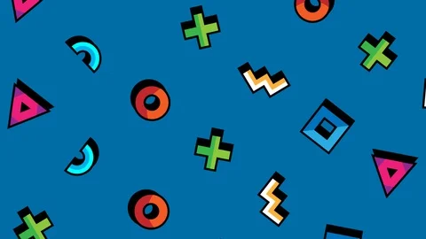 Abstract animated background in geometric style. Animated pattern with geometric Stock Footage 105053623