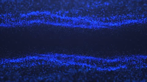 Abstract animated background with glowing particle waves on dark background. Stock Footage 242044216