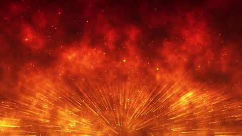 Abstract animated background of glowing particles. movement of bright dots Stock Footage 249742911