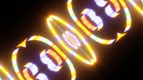 Abstract animated background. glowing patterns shimmering in different colors on Stock Footage 302063075