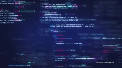 Abstract animated background made from program code 動画素材 332590736