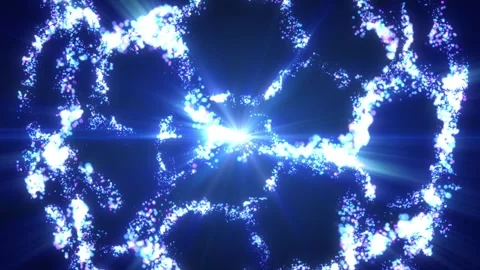 Abstract animated background of magical colored glowing dust particles Stock Footage 291134429