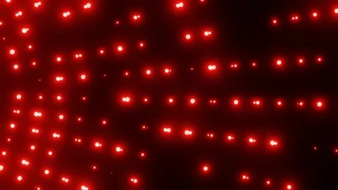 Abstract animated background. many glowing red particles moving on black backgro Stock Footage 311824110