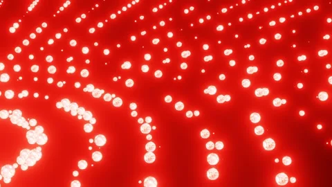 Abstract animated background. many glowing red particles moving on black backgro Stock Footage 311824141
