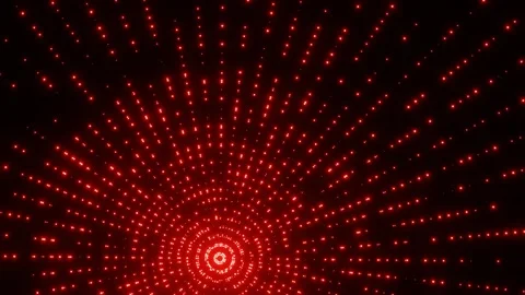 Abstract animated background. many glowing red particles moving on black backgro Video stock 311824142