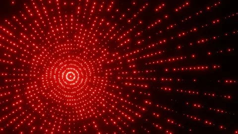 Abstract animated background. many glowing red particles moving on black backgro Video stock 311824147