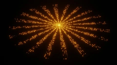 Abstract animated background. many glowing yellow particles moving on black back Stock-Footage 311824179